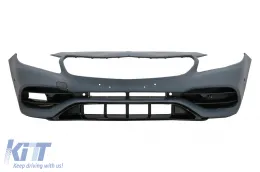 Első lökhárító sötétszürke oldalsó matricával Mercedes A-osztály W176 (2012-2018) modellekhez, facelift A45 dizájn-image-6033270