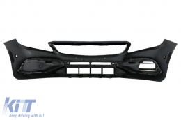 Első lökhárító sötétszürke oldalsó matricával Mercedes A-osztály W176 (2012-2018) modellekhez, facelift A45 dizájn-image-6033273