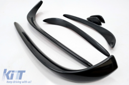 Első lökhárító splitter Aero Mercedes C-osztály W205 S205 C205 A205 (2015-2018), C43 Dizájn, zongoralakk fekete-image-6073301