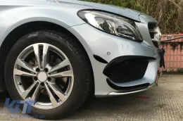 Első lökhárító splitter Aero Mercedes C-osztály W205 S205 C205 A205 (2015-2018), C43 Dizájn, zongoralakk fekete-image-6073307