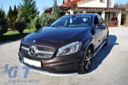 Első lökhárító splitterek és szemöldökök Aero MERCEDES Benz W176 A-osztály (2012-08/2015), A45 A-Dizájn, 6 darab-image-6032305