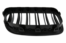 Első lökhárító spoiler és vese hűtőrács BMW 5-ös F10 F11 Sedan Touring (2011-2017), M-performance dupla csíkos, zongorafekete-image-6040359