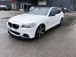 Első lökhárító spoiler és vese hűtőrács BMW 5-ös F10 F11 Sedan Touring (2011-2017), M-performance dupla csíkos, zongorafekete-image-6040362