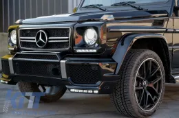 Első lökhárító spoiler LED DRL kiegészítő Mercedes W463 G-osztály AMG (1989-től)-image-55765