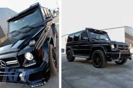Első lökhárító spoiler LED DRL kiegészítő Mercedes W463 G-osztály AMG (1989-től)-image-55770