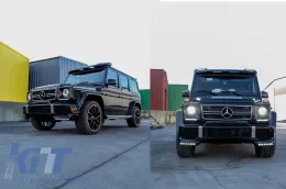 Első lökhárító spoiler LED DRL kiegészítő Mercedes W463 G-osztály AMG (1989-től)-image-55771