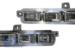 Első lökhárító spoiler LED DRL kiegészítő Mercedes W463 G-osztály AMG (1989-től)-image-6020922