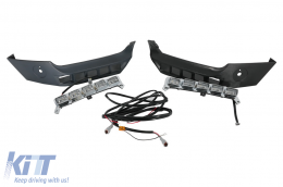Első lökhárító spoiler LED DRL kiegészítő Mercedes W463 G-osztály AMG (1989-től)-image-5998522