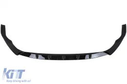 Első lökhárító spoiler VW Transporter T6 2015+ modellekhez, fényes fekete-image-6113681