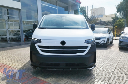 Első lökhárító spoiler VW Transporter T6 2015+ modellekhez, fényes fekete-image-6113880