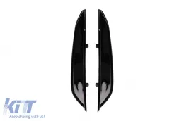 Első lökhárító szárnyak MERCEDES A-osztály W177 V177 (04.2018-) modellekhez, első lökhárító spoiler hosszabbítással, A35 dizájn, fekete-image-6063738