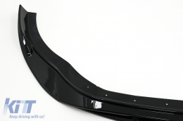 Első lökhárító toldat spoiler VW Golf 8 R (2020-) modellekhez, zongoralakk fekete-image-6092323