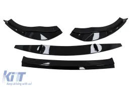 Első lökhárító toldat spoiler VW Golf 8 R (2020-) modellekhez, zongoralakk fekete-image-6092328