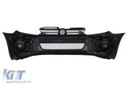 Első lökhárító VW Golf 6 (2008-2013) GTI megjelenés, LED nappali menetfénnyel és dinamikus irányjelzővel, piros csíkos GTI-image-6100772