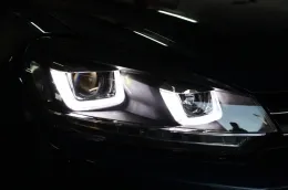Első lökhárító VW Golf VI (2008-2013) R20 design, fényszórókkal, LED nappali menetfénnyel és dinamikus irányjelzővel-image-6021176