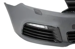Első lökhárító VW Golf VI (2008-2013) R20 design, fényszórókkal, LED nappali menetfénnyel és dinamikus irányjelzővel, piros GTI csíkkal-image-6021185