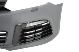 Első lökhárító VW Golf VI (2008-2013) R20 design, fényszórókkal, LED nappali menetfénnyel és dinamikus irányjelzővel, piros GTI csíkkal-image-6021187