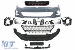Első Lökhárító VW Golf VII 7 (2013-2017) LED fényszórókkal Dinamikus irányjelző 7.5 GTI kinézet -image-6091555