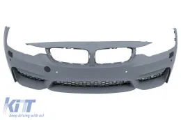 Első lökhárító zongorafekete hűtőráccsal BMW 4 F32 Kupé F33 kabrió F36 Gran Kupé (2013-2017) modellekhez, M4 Dizájn-image-6074819