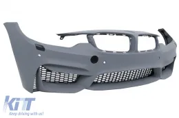 Első lökhárító zongorafekete hűtőráccsal BMW 4 F32 Kupé F33 kabrió F36 Gran Kupé (2013-2017) modellekhez, M4 Dizájn-image-6074820