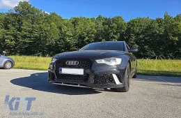 Első Lökhárító  AUDI A6 C7 4G (2011-2015) RS6 Design Középső Rács Nélkül-image-6278864