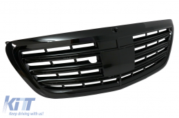 Első rács AMG Mercedes W222 S-osztály 2014+ AMG S63 S65 Design Piano fekete-image-6003358
