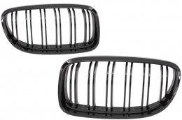 image-30-Első Rács BMW E90 LCI Seria 3 (2008-2011) Dupla csíkos M Design Zongora Fekete