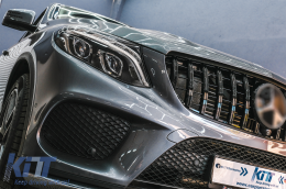 Első rács Mercedes Benz GLE Coupe C292 (2015-2018) GLE W166 SUV (2015-2018) GT-R Panamericana Design Zongora Fekete-image-6088766