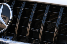 Első rács MERCEDES C-Class W205 S205 C205 S205 (2014-2018) GT-R Panamericana Design Fekete 360 Kamerával / kamera nélkül-image-6093403