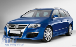 Első rács VW Volkswagen Passat 3C 2007-2010 R36, R36 OEM lökhárítóhoz, ezüst Aluminium Look-image-6000070