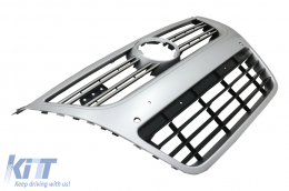 Első rács VW Volkswagen Passat 3C 2007-2010 R36, R36 OEM lökhárítóhoz, ezüst Aluminium Look-image-6000126