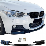 image-48-Első spoiler toldat sport look fényes fekete BMW 3-as F30 F31 11-19