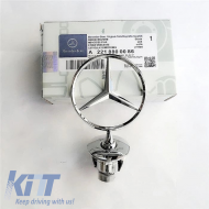 Emblem suitable for Mercedes-Benz A2218800086 – Chrome star (small base, without engraving)