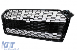 Embléma nélküli hűtőrács Audi A5 F5 (2017-2019) RS Design fényes fekete-image-6103426