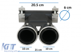 Embout silencieux d'échappement pour Porsche 718 Cayman Boxster 982 2016+ Chrome-image-6074697
