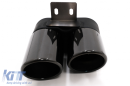 Embouts Échappement Conseils pour BMW Série 5 F10 F11 2011-2017 M5 LCI Design Noire-image-6095055