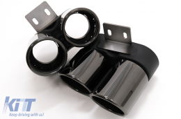 Embouts Échappement Conseils pour BMW Série 5 F10 F11 2011-2017 M5 LCI Design Noire-image-6095058