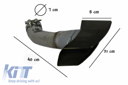 Embouts silencieux d'échappement pour BMW X6 E71 2008-2014 V8 Design Noir-image-6033802
