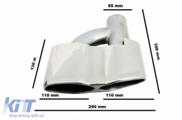 Embouts silencieux d'échappement pour Mercedes S W221 05-13 S65 S63 Design-image-6097758