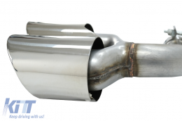 Embouts Silencieux d'échappement pour Porsche Cayenne 9Y0 SUV 3.0 18+ Chrome-image-6073823