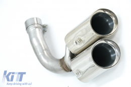 Embouts Silencieux d'échappement pour Porsche Cayenne 9Y0 SUV 3.0 18+ Chrome-image-6073825