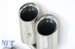 Embouts Silencieux d'échappement pour Porsche Cayenne 9Y0 SUV 3.0 18+ Chrome-image-6073826