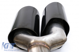 Embouts Silencieux d'échappement pour Porsche Cayenne 9Y0 SUV 3.0 18+ Noir-image-6074007