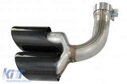 Embouts Silencieux d'échappement pour Porsche Cayenne 9Y0 SUV 3.0 18+ Noir-image-6074008