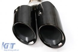 Embouts Silencieux d'échappement pour Porsche Cayenne 9Y0 SUV 3.0 18+ Noir-image-6074010