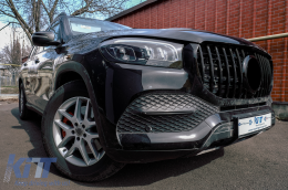 Emprós Grília katállhlh gia Mercedes GLS SUV X167 (2019-2023) GT-R Panamericana Schediasmós Mavro-image-6091815