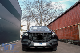 Emprós Grília katállhlh gia Mercedes GLS SUV X167 (2019-2023) GT-R Panamericana Schediasmós Mavro-image-6091818