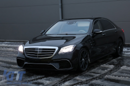 Emprós Grília katállhlh gia Mercedes S-Class W222 (2014-08.2020) S63 S65 Schediasmós Chrómio-image-6097027