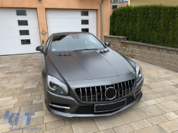 Emprós Grília katállhlh gia Mercedes SL-Class R231 (2012-2016) GT-R Panamericana Schediasmós Mavro Chrómio-image-6090240
