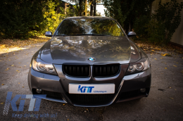 Emprós Kagkéla nefrón katállhles gia BMW Seirá 3 E90 E91 Pre-LCI (2005-2008) Diplí ríga M Design Piáno Mavro-image-6034167